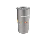 Astronomie du système solaire Galaxie Espace Planètes Amoureux de la science Gobelet isotherme en acier inoxydable double paroi