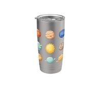 Astronomie du système solaire galaxie espace planètes éducatives enfants Gobelet isotherme en acier inoxydable double paroi