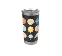 Astronomie du système solaire galaxie espace planètes éducatives enfants Gobelet isotherme en acier inoxydable double paroi