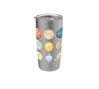 Astronomie du système solaire galaxie espace planètes éducatives enfants Gobelet isotherme en acier inoxydable double paroi