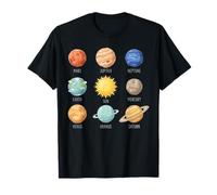 Astronomie du système Solaire Galaxie Espace planètes éducatives Enfants T-Shirt