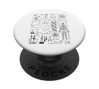 Astronomie Physique Mathématiques Biologie Chimie Science Doodle PopSockets PopGrip Adhésif