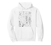 Astronomie Physique Mathématiques Biologie Chimie Science Doodle Sweat à Capuche