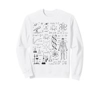 Astronomie Physique Mathématiques Biologie Chimie Science Doodle Sweatshirt