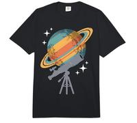 Astronomie rétro Saturne Planet Silhouette Comfort Colors Adult Heavyweight T-Shirt