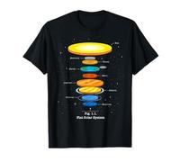 Astronomie Science spatiale Système solaire plat planétaire T-Shirt