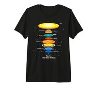 Astronomie Science Spatiale Système Solaire Plat planétaire T-Shirt Haut de Gamme
