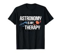 Astronomy is My Therapy télescope planète Art Fan Espace T-Shirt