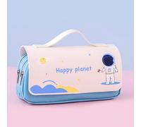 Astronsompays L Case Powder Bag For Girls And Boys,Kawaii Bag,Cute Waterproof School Supplies,Esthétique Evaluation For Girls,Staacquering,3d - Type Astronaut-Blue