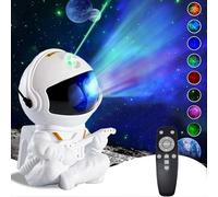 AstronsomStarry Sky Projection Light,Full of Stars,Ambient Light,Spaceman Laser,Nebula Water Ripple,Bedroom Projection Light - Type Jouer de la guitare blanche #B