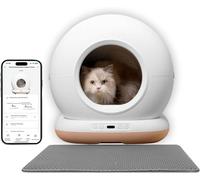 AstroPet Bac à litière autonettoyant pour chat - 72 l - Avec tapis - Contrôle par application - Stérilisation UV - Protection multiple de sécurité - Bac à litière automatique pour plusieurs chats