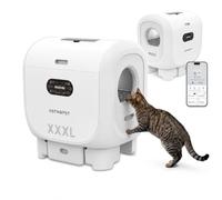 AstroPet Jupiter Pro 101L Litière auto-nettoyante XXL pour chat avec contrôle par application, système de sécurité pour chats jusqu'à 12,5 kg
