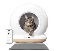AstroPet Neptune Litière autonettoyante pour Chat avec Application Intelligente, bac à litière Automatique pour Plusieurs Chats, élimination des odeurs ioniques et stérilisation UVC, Extra Silencieux