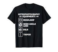 Astrophotographie équipement liste de contrôle cadeau pour photographe T-Shirt