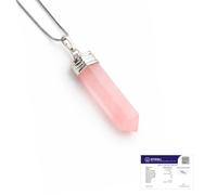 Astrotalk Pendentif crayon sur le thème de l'amour, guérison du chakra du cœur et renforcement des relations, 108 heures sous tension par les meilleurs astrologues, pendentif en quartz rose pour femme