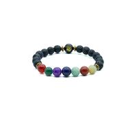 Astrotalk Shukr Bracelet chakra | Sept pierres de chakra avec perles de lave | Alignement des chakras et flux d'énergie | Bracelet d'astrologie pour homme et femme, taille unique, Pierre, 7 chakras.