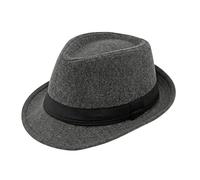 ASTRQLE Chapeau Fedora Trilby unisexe à bord court en feutre style panama