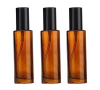 ASTRQLE Lot de 3 flacons à pompe en verre ambré de 60 ml - Crème de voyage, lotion, mini distributeur de savon, flacon cosmétique, récipient, fiole, pot pour shampooing, huile essentielle, fond de