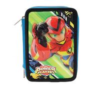 Astuccio Power Players 3 Zip Ensemble complet triple avec couleurs 20 x 13 x 6 cm