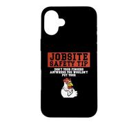 Astuce de sécurité pour Chantier Don't Put Your Fingers Retro Coque pour iPhone 16 Plus