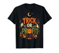 Astuce ou Profit drôle Halloween Bourse rétro T-Shirt Graphique avec Valeur