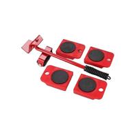 Astuces de déménagement, Base poulie, Table Basse, Meubles et réfrigérateur, Machine à Laver, Transport d'objets Lourds, Rouleau Pratique(Red 5-Piece Set)