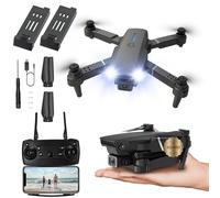 Astur Group Drone avec Caméra pour Enfant, Mini Drone Pliable E88 Pro | Double Caméra HD 720p, 2 Batteries, 20 Min de Vol, FPV WiFi, Flips 3D, Maintien d'Altitude, pour Débutant