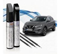 Asturcolor KAD Gun Metallic Lot de 2 peintures de retouche compatibles avec véhicules Nissan avec base + laque, fabriqué en Espagne, 12 ml (Dark Grey Metallic)
