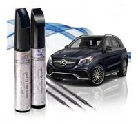 Asturcolor Lot de 2 stylos de retouche de peinture Mercedes avec base + laque, fabriqué en Espagne (191 noir cosmos)