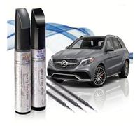 Asturcolor Lot de 2 stylos de retouche de peinture Mercedes avec base + laque, fabriqué en Espagne (755 gris ténorita métallisé)