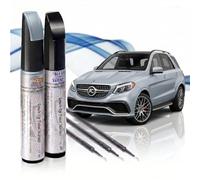 Asturcolor Réparateur de rayures pour voiture, stylo de retouche de voiture, stylo de réparation des rayures, 2 pièces peinture de retouche Mercedes avec base + laque, fabriqué en Espagne (761 argent