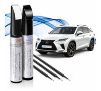 Asturcolor Stylo Retouche Peinture compatible avec Lexus 089/48D Wind Chill Pearl Tricoat - Kit Base + Vernis 2 x 12 ml avec Pinceaux, Réparation Rayures et Éclats