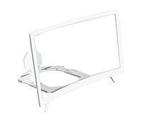 ASTVDFQK Loupe D'écran 18 Pouces, Verres Ultra-Transparents, Design Portable Et Compact, Support for Téléphone avec Amplificateur D'écran - Compatible avec Tous Les Smartphones(White,18inch)