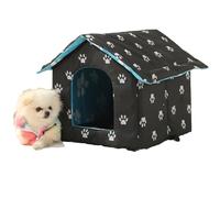 ASTVDFQK Niche pour Chat Exterieur Sauvage, Niche pour Chien Exterieur, Rembourrage Intégré, Sangles À Boucle Sécurisées, for Chat Errant(S)