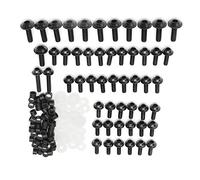 Asudaro 158 pièces Kit boulon et écrou de moto ensemble de vis de carénage de moto M6 M5 écrou de fixation vis virole Kit de boulon de carénage ensemble de fixation complet