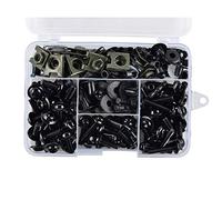Asudaro 195pcs boulons universels de carénage de moto, kit de vis écrous, kit de boulons pinces de fixation vis, fixations de pare-brise, boulons de carrosserie de moto vis écrous rondelles