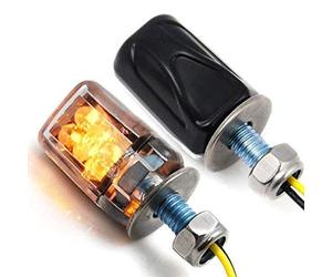Asudaro 2pcs Clignotants 12V Mini Clignotant de Moto, Clignotant Étanche Universel 6 LED Mini Indicateurs De Moto Micro Lampe Indicateur Clignotant Ambre Clignotant LED