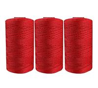 Asudaro 3 Rouleau Corde Macramé,Fil Macramé Coton Corde Coton Naturelle, Ficelle Cordon Macramé Cordelette 1,5mm 100g 26 Couleurs Cordon De Ficelle De Polyester Ciré Bracelet De Fil en Macramé