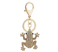 Asudaro Alliage Mignon Grenouille Porte-clés, Série Animale Diamant Clouté Grenouille Porte-clés Étincelant Porte-clés Sac Pendentif Mignon Porte-clés Prévenir Perdu Porte-clés