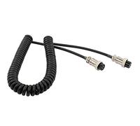 Asudaro Câble de Microphone de Haut-Parleur, Femelle 8 Broches, Câble de tête d'aviation, Câble de Talkie-walkie Bricolage, Câble à Ressort, Compatible avec Kenwood MC-60 MC-60A MC-90