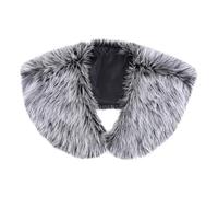 Asudaro Cape Viking Homme Fourrure Synthétique - Col d'Épaule pour Costume de Guerrier Médiéval, Col en Fausse Fourrure, Accessoire de Costume Noir et Blanc