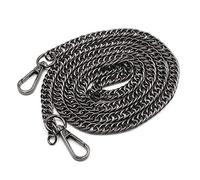 Asudaro Chaîne de Poche, Sac à Bandoulière Femme Anse de Sac à Main Sangle de Chaîne en Métal, Ceintures de Remplacement Sangle de Poignet pour Sac à Main 120cmnoir
