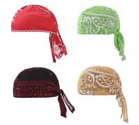 Asudaro Chapeau Pirate en Coton, 4 Pcs Casquette Cyclisme Sport Chapeau Pirate en Coton pour Hommes Et Femmes Style Hip-Hop Casquette Sport à Séchage Rapide Bandana Cyclisme