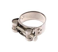 Asudaro Collier de tuyau d'échappement, Collier d'échappement de moto Universal Duty en acier inoxydable Turbo Collier serrage bande d'échappement Silencieux Pinces d'échappement à bande étroite