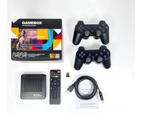 Asudaro Console De Jeu Double Joueur, Console De Jeu sans Fil avec Prise UE avec 2 Contrôleurs De Jeu, Console De Jeu À Connexion Multi-Appareils De 256 Go pour Les Familles Et La Maison