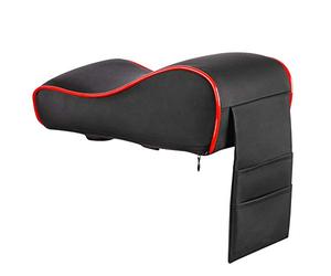 Asudaro Coussin d'accoudoir de voiture, main courante universelle en cuir d'unité centrale de voiture de coussin d'accoudoir de mousse à mémoire souple Accoudoir de voiture Consoles centrales
