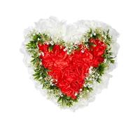 Asudaro Fleurs artificielles en forme de cœur - Rose artificielle - Décoration de table - Bouquets de roses artificielles réalistes pour table à manger, mariage, voiture, Saint-Valentin, scènes de