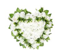 Asudaro Fleurs artificielles en forme de cœur - Rose artificielle - Décoration de table - Bouquets de roses artificielles réalistes pour table à manger, mariage, voiture, Saint-Valentin, scènes de