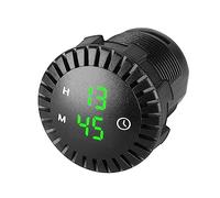 Asudaro Horloge numérique LED pour voiture 12 V/24 V - Petite horloge de tableau de bord pour voitures, navires, véhicules tout-terrain, camions, bateaux, avions