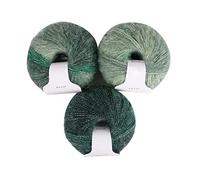 Asudaro Laine Mohair Douce, 3/6 Pièces Multicolore Fil Arc-en-Ciel Écheveaux Longue Mouton Peignée Bricolage Châle Écharpe Crochet